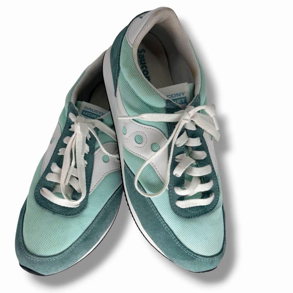 Saucony Hornet Women's Sneakers Size 8.5 Teal Mint White Retro Running S60538-7 - Picture 2 of 14